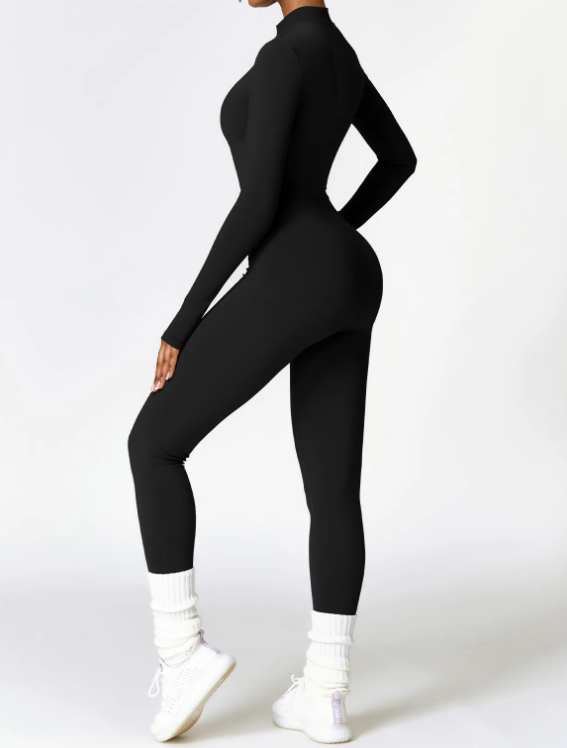 🔥 Pre-Order: Luxe Sculpt Jumpsuit CHARCOAL BLACK